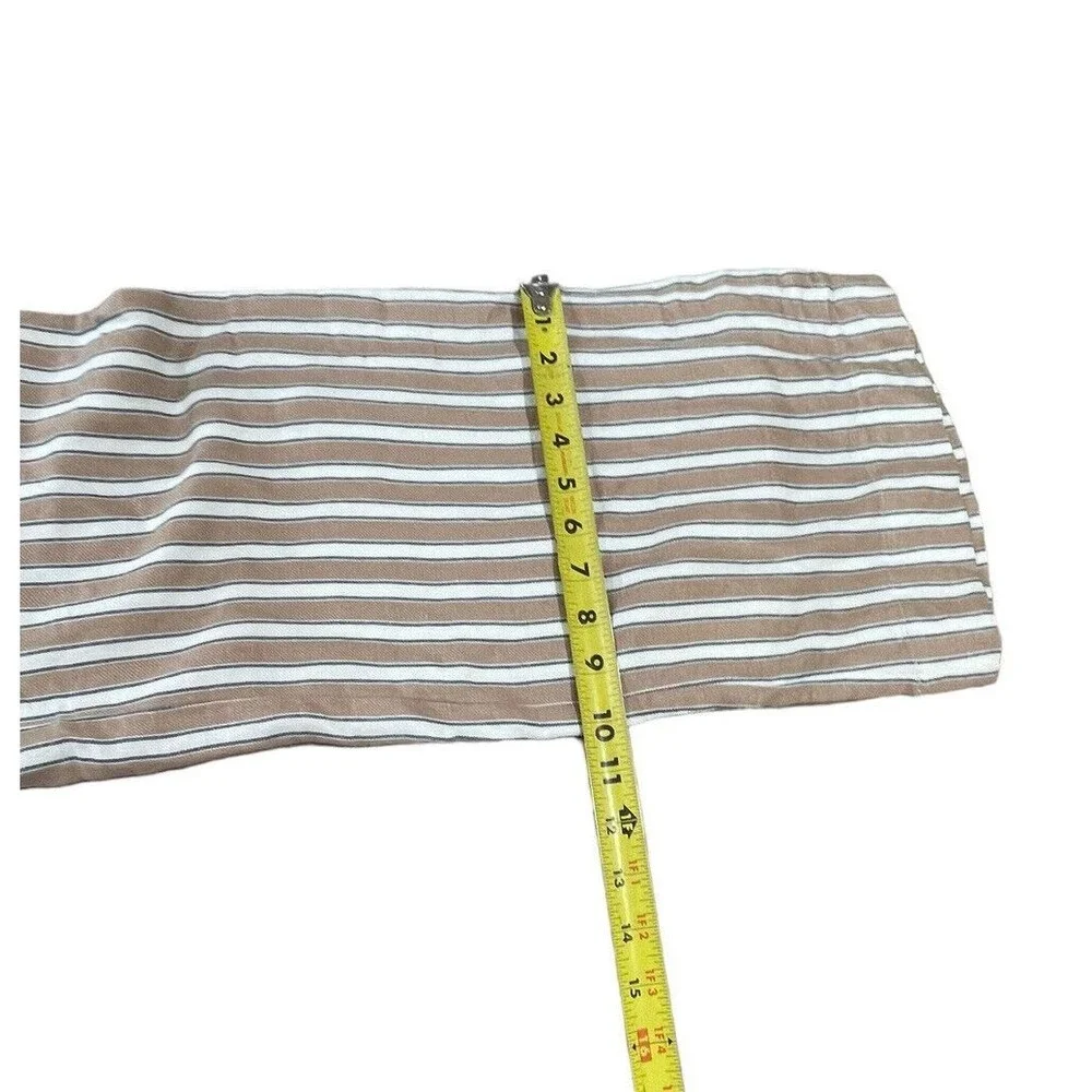Chaser Wide Leg Tie Waist Jumpsuit Tan, White‎ Stripe Extra Small NWT Miss Belt